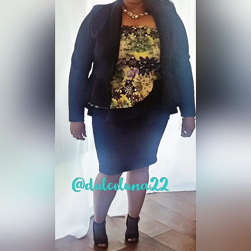 ASOS CURVE STRAPLESS PEPLUM BODYCON DRESS - Picture 2 of 7